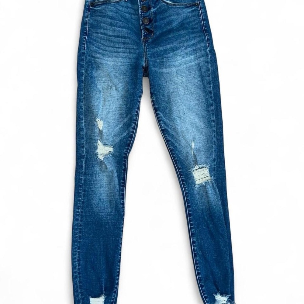 Abercrombie & Fitch Curve Love Super Skinny Ankle High Rise Jeans Blue 25/0R
